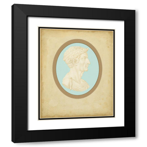 Spa Cameo III Black Modern Wood Framed Art Print with Double Matting by Bartolozzi, F.