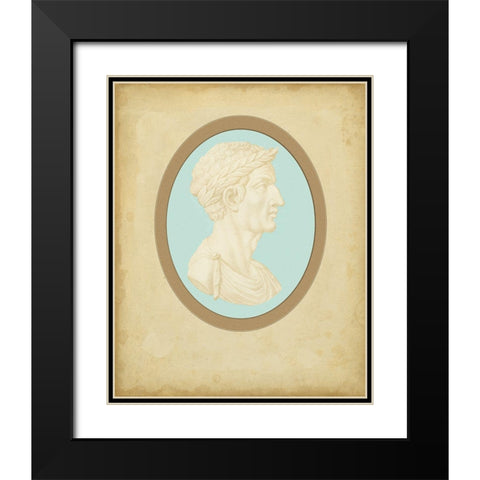 Spa Cameo III Black Modern Wood Framed Art Print with Double Matting by Bartolozzi, F.