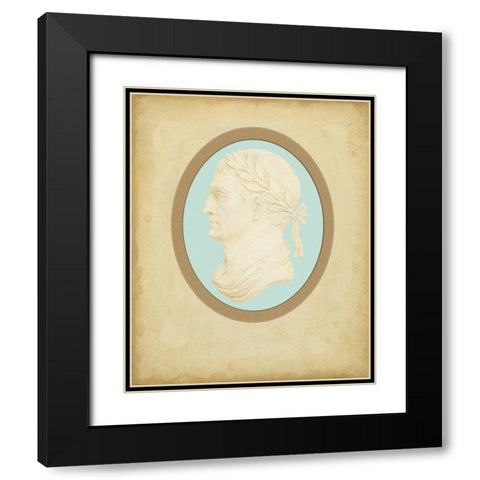 Spa Cameo IV Black Modern Wood Framed Art Print with Double Matting by Bartolozzi, F.