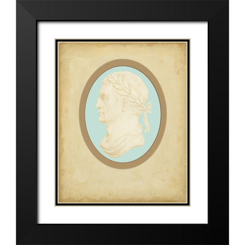 Spa Cameo IV Black Modern Wood Framed Art Print with Double Matting by Bartolozzi, F.