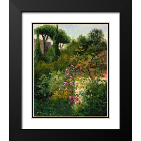 The Villa Next Door Black Modern Wood Framed Art Print with Double Matting by Weber, Mary Jean