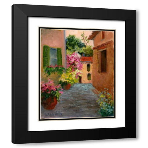 A French Passage Black Modern Wood Framed Art Print with Double Matting by Weber, Mary Jean