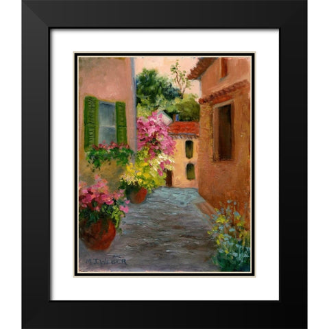 A French Passage Black Modern Wood Framed Art Print with Double Matting by Weber, Mary Jean