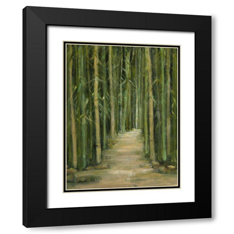 Bamboo Forest Black Modern Wood Framed Art Print with Double Matting by Crawford, Beverly