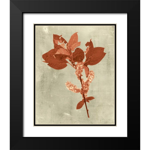 Impressions in Terra Cotta Black Modern Wood Framed Art Print with Double Matting by Vision Studio