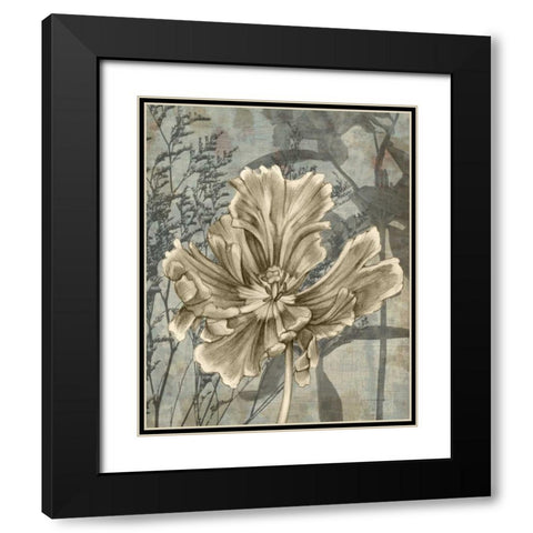 Tulip and Wildflowers II Black Modern Wood Framed Art Print with Double Matting by Goldberger, Jennifer
