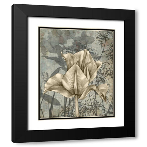 Tulip and Wildflowers IV Black Modern Wood Framed Art Print with Double Matting by Goldberger, Jennifer