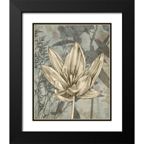 Tulip and Wildflowers VI Black Modern Wood Framed Art Print with Double Matting by Goldberger, Jennifer