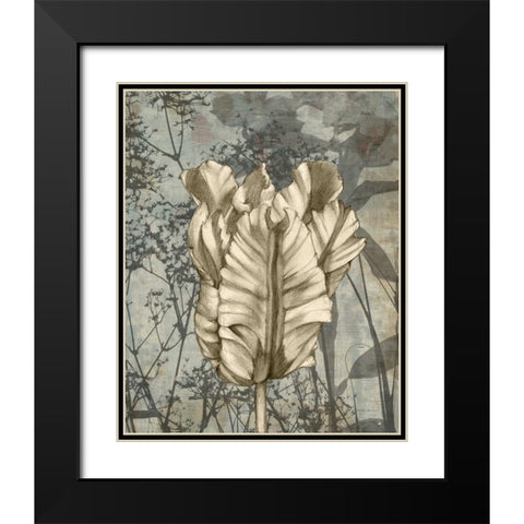 Tulip and Wildflowers VII Black Modern Wood Framed Art Print with Double Matting by Goldberger, Jennifer