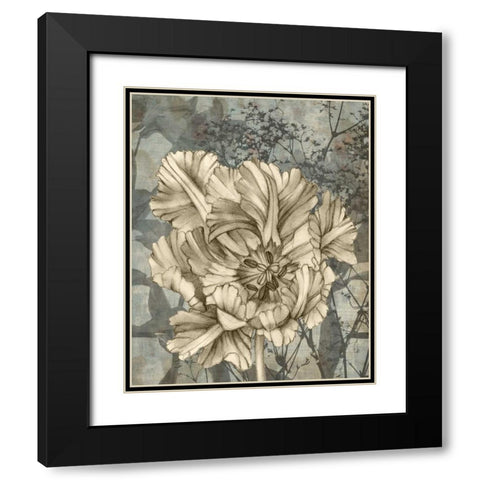 Tulip and Wildflowers IX Black Modern Wood Framed Art Print with Double Matting by Goldberger, Jennifer
