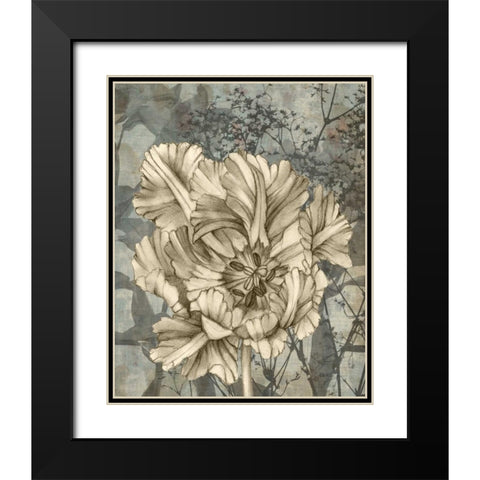 Tulip and Wildflowers IX Black Modern Wood Framed Art Print with Double Matting by Goldberger, Jennifer