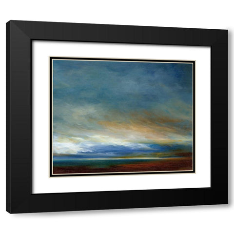 Coastal Storm Black Modern Wood Framed Art Print with Double Matting by Finch, Sheila