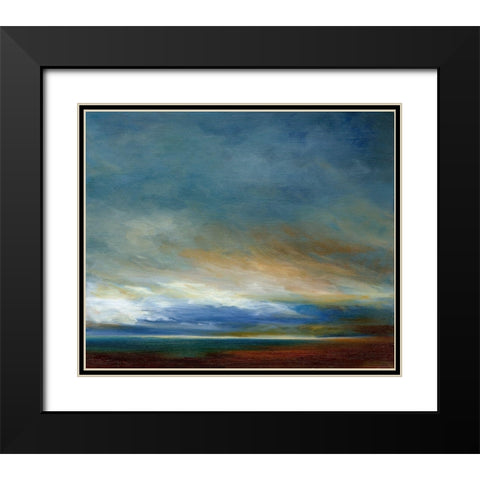 Coastal Storm Black Modern Wood Framed Art Print with Double Matting by Finch, Sheila