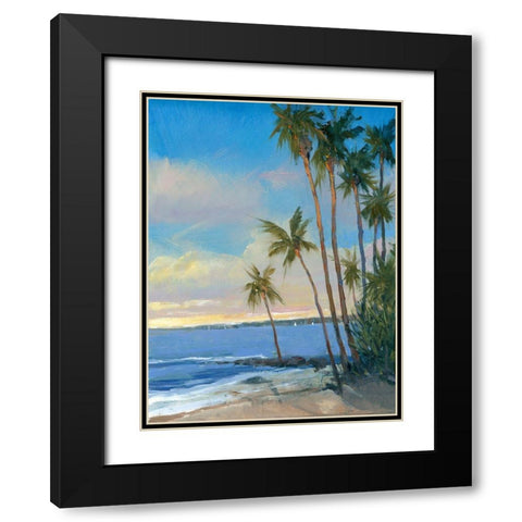 Tropical Breeze I Black Modern Wood Framed Art Print with Double Matting by OToole, Tim