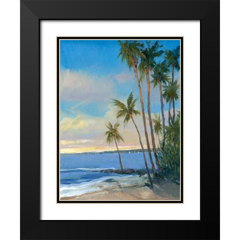 Tropical Breeze I Black Modern Wood Framed Art Print with Double Matting by OToole, Tim