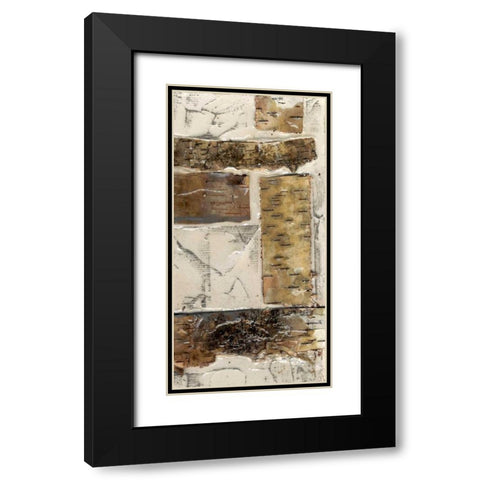 Birch Bark Abstract II Black Modern Wood Framed Art Print with Double Matting by Goldberger, Jennifer