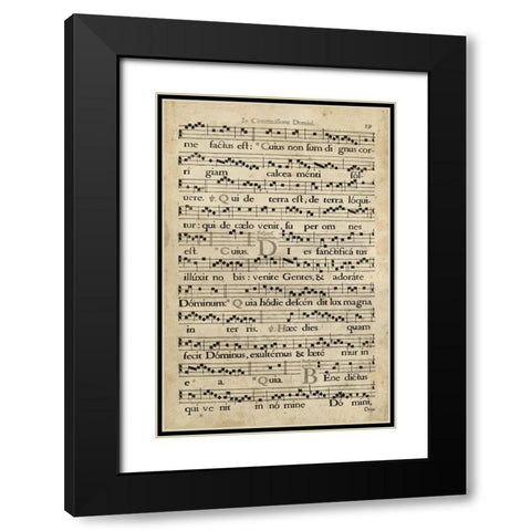 Vellum Songbook I Black Modern Wood Framed Art Print with Double Matting by Unknown