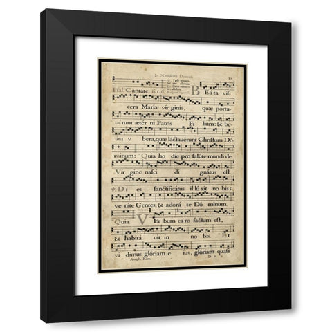Vellum Songbook IV Black Modern Wood Framed Art Print with Double Matting by Unknown