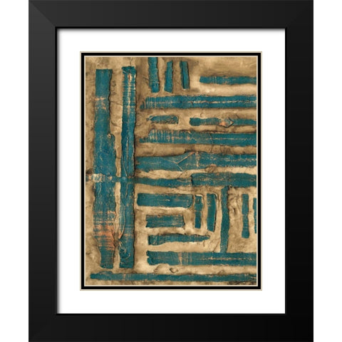 Maze II Black Modern Wood Framed Art Print with Double Matting by Goldberger, Jennifer