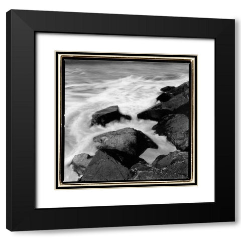 Incoming Tide I Black Modern Wood Framed Art Print with Double Matting by DeNardo, Laura