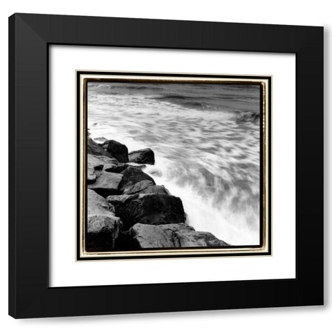 Incoming Tide III Black Modern Wood Framed Art Print with Double Matting by DeNardo, Laura