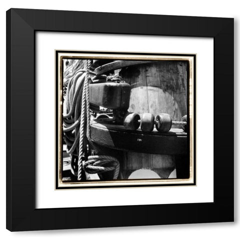 Ship Shape III Black Modern Wood Framed Art Print with Double Matting by DeNardo, Laura