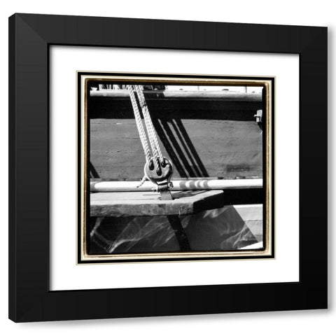 Ship Shape IV Black Modern Wood Framed Art Print with Double Matting by DeNardo, Laura