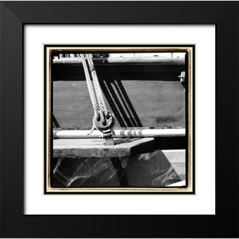 Ship Shape IV Black Modern Wood Framed Art Print with Double Matting by DeNardo, Laura