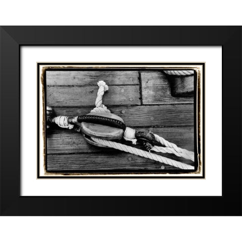 Ship Shape V Black Modern Wood Framed Art Print with Double Matting by DeNardo, Laura
