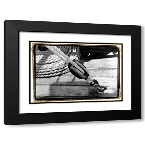 Ship Shape VI Black Modern Wood Framed Art Print with Double Matting by DeNardo, Laura