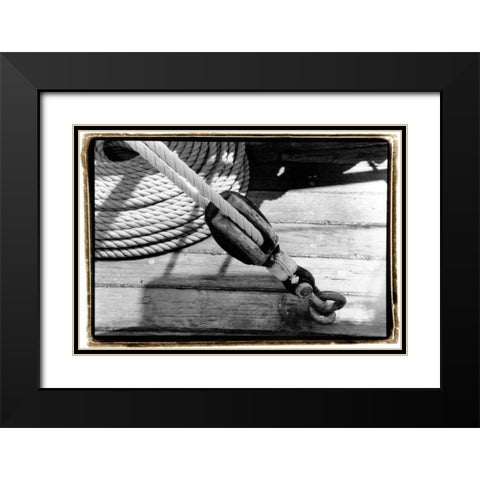 Ship Shape VI Black Modern Wood Framed Art Print with Double Matting by DeNardo, Laura
