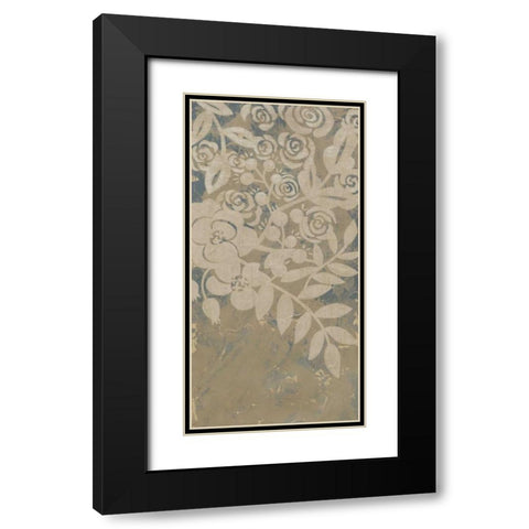 Linen Chintz I Black Modern Wood Framed Art Print with Double Matting by Zarris, Chariklia