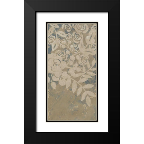 Linen Chintz I Black Modern Wood Framed Art Print with Double Matting by Zarris, Chariklia