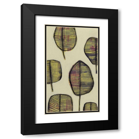 Leaflets I Black Modern Wood Framed Art Print with Double Matting by Goldberger, Jennifer