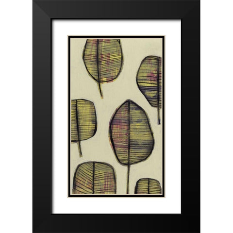 Leaflets I Black Modern Wood Framed Art Print with Double Matting by Goldberger, Jennifer