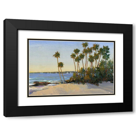 Distant Shore I Black Modern Wood Framed Art Print with Double Matting by OToole, Tim