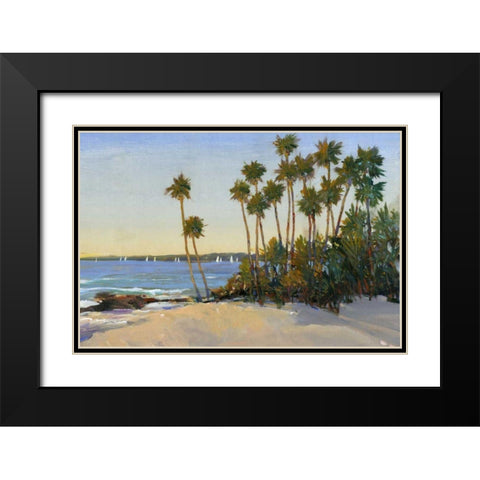 Distant Shore I Black Modern Wood Framed Art Print with Double Matting by OToole, Tim