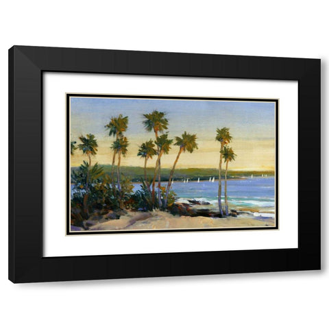 Distant Shore II Black Modern Wood Framed Art Print with Double Matting by OToole, Tim