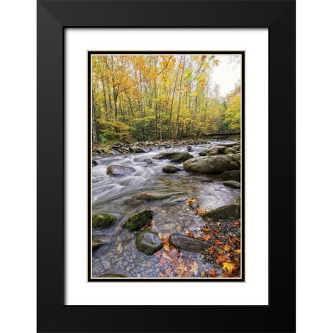 Roaring Waters III Black Modern Wood Framed Art Print with Double Matting by Head, Danny