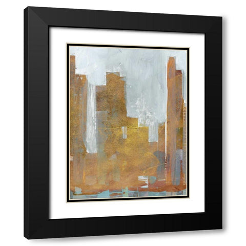 Urban Dawn I Black Modern Wood Framed Art Print with Double Matting by Fagalde, Jarman