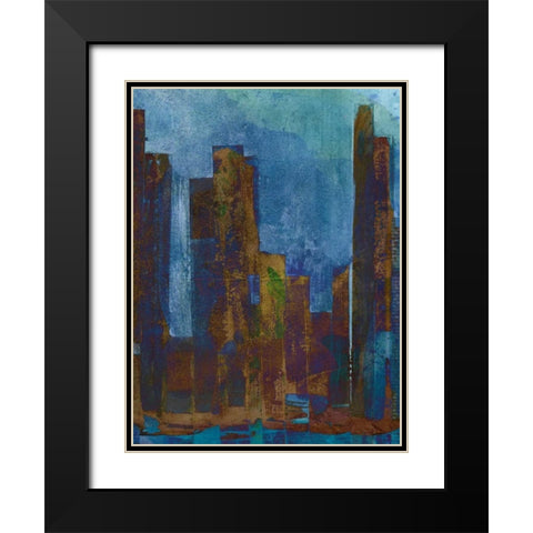 Urban Dusk I Black Modern Wood Framed Art Print with Double Matting by Fagalde, Jarman