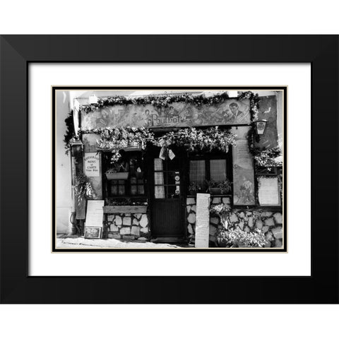 Cafe Charm, Paris II Black Modern Wood Framed Art Print with Double Matting by DeNardo, Laura