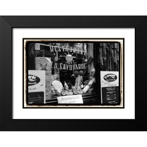 Cafe Charm - Paris VI Black Modern Wood Framed Art Print with Double Matting by DeNardo, Laura