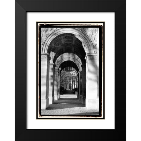 Parisian Archways I Black Modern Wood Framed Art Print with Double Matting by DeNardo, Laura