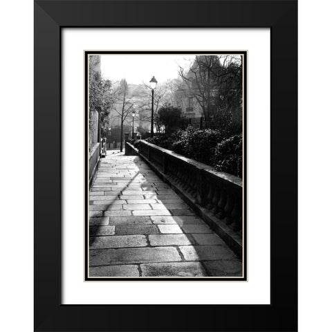 Parisian Walkway I Black Modern Wood Framed Art Print with Double Matting by DeNardo, Laura
