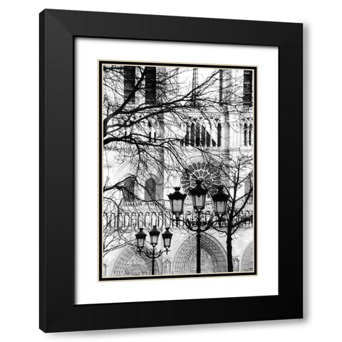 Notre Dame Cathedral II Black Modern Wood Framed Art Print with Double Matting by DeNardo, Laura