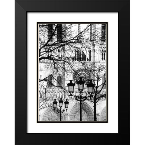 Notre Dame Cathedral II Black Modern Wood Framed Art Print with Double Matting by DeNardo, Laura