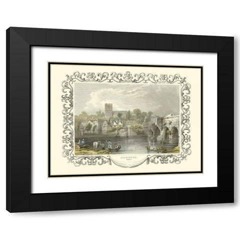 Aylesford Black Modern Wood Framed Art Print with Double Matting by Tombleson
