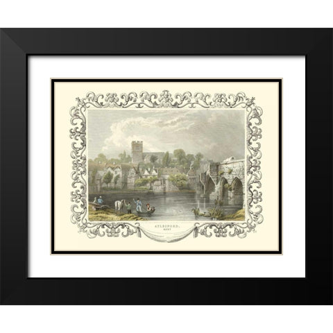 Aylesford Black Modern Wood Framed Art Print with Double Matting by Tombleson