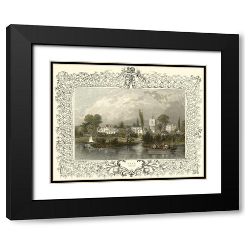 Bray Black Modern Wood Framed Art Print with Double Matting by Tombleson